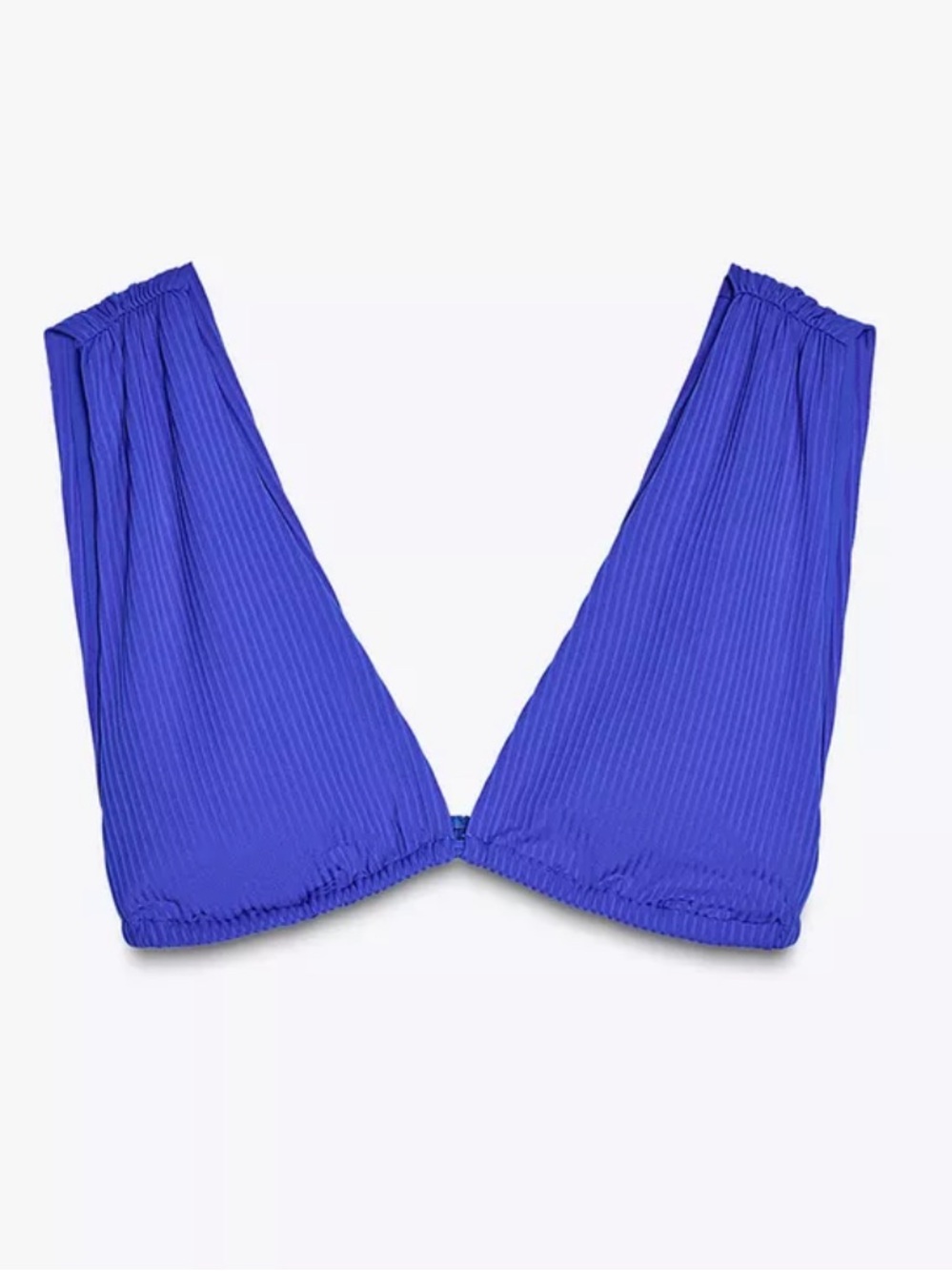 ZARA Rib Wide Strap Bikini Top